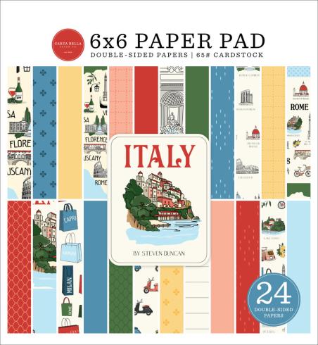 Carta Bella - Designpapier "Italy" Paper Pad 6x6 Inch - 24 Bogen