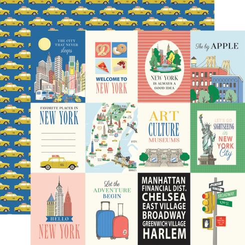 Carta Bella - Designpapier "New York City" Collection Kit 12x12 Inch - 12 Bogen  