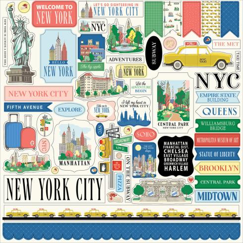 Carta Bella - Designpapier "New York City" Collection Kit 12x12 Inch - 12 Bogen  
