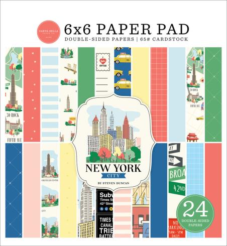 Carta Bella - Designpapier "New York City" Paper Pad 6x6 Inch - 24 Bogen