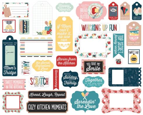 Echo Park - Stanzteile & Anhänger "Mom's Kitchen" Frames & Tags 