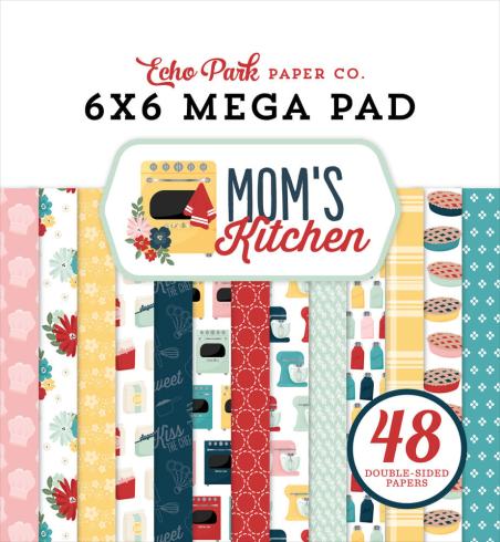 Echo Park - Designpapier "Mom's Kitchen" Cardmakers Mega Pad 6x6 Inch - 48 Bogen