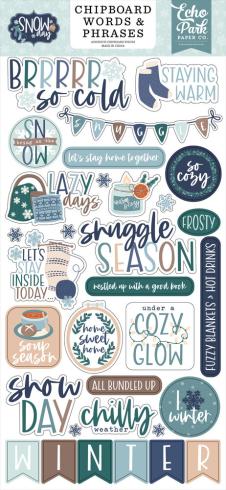 Echo Park - Sticker "Snow Day" Chipboard 6x13 Inch
