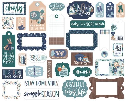 Echo Park - Stanzteile & Anhänger "Snow Day" Frames & Tags 