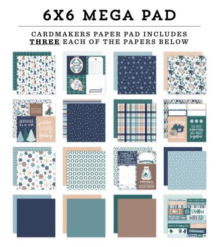 Echo Park - Designpapier "Snow Day" Cardmakers Mega Pad 6x6 Inch - 48 Bogen