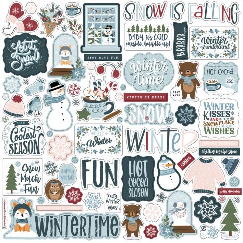 Echo Park - Aufkleber "Winter Fun" Element Sticker 12"