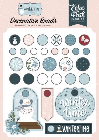 Echo Park - Decorative Brads "Winter Fun"