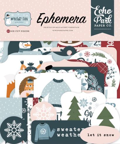 Echo Park - Stanzteile "Winter Fun" Ephemera