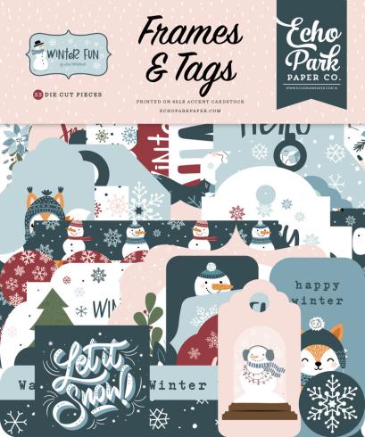 Echo Park - Stanzteile & Anhänger "Winter Fun" Frames & Tags 