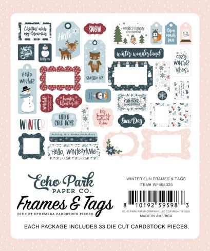 Echo Park - Stanzteile & Anhänger "Winter Fun" Frames & Tags 