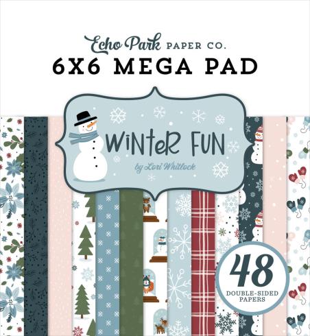 Echo Park - Designpapier "Winter Fun" Cardmakers Mega Pad 6x6 Inch - 48 Bogen