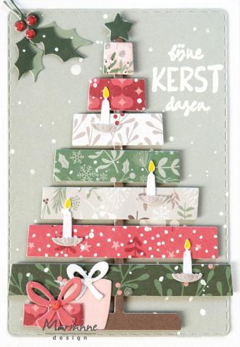Marianne Design - Präge- und Stanzschalone "Wooden Christmas Tree" Collectables Dies
