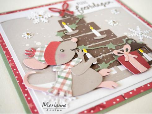 Marianne Design - Präge- und Stanzschalone "Wooden Christmas Tree" Collectables Dies