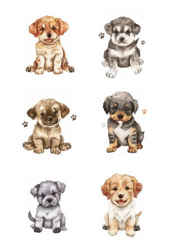 Reprint - Stanzteile "Animals" Cutouts A4 - 8 Bogen