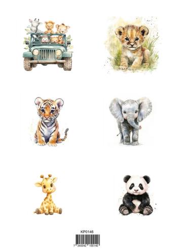 Reprint - Stanzteile "Animals" Cutouts A4 - 8 Bogen