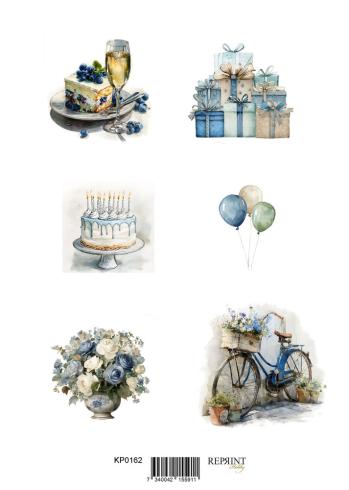 Reprint - Stanzteile "Birthday" Cutouts A4 - 8 Bogen