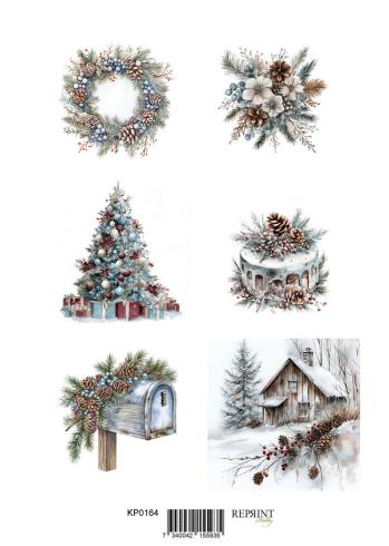 Reprint - Stanzteile "Christmas" Cutouts A4 - 8 Bogen