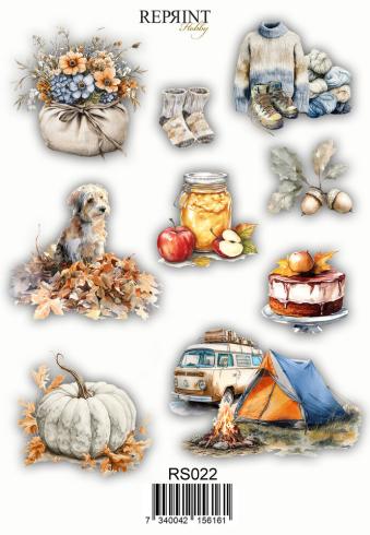 Reprint - Aufkleber "Cozy Season" Sticker 10x21cm - 3 Bogen