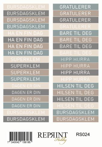 Reprint - Aufkleber "Cozy Season" Sticker 10x21cm - 3 Bogen