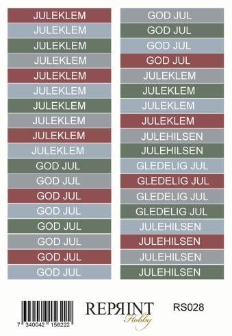 Reprint - Aufkleber "Deck the Halls" Sticker 10x21cm - 3 Bogen