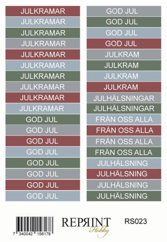 Reprint - Aufkleber "Deck the Halls" Sticker 10x21cm - 3 Bogen