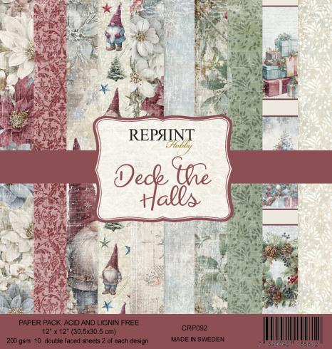 Reprint - Designpapier "Deck the Halls" Paper Pack 12x12 Inch - 10 Bogen