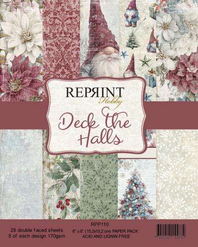 Reprint - Designpapier "Deck the Halls" Paper Pack 6x6 Inch - 25 Bogen