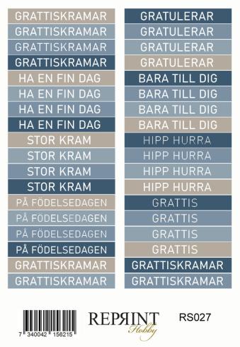 Reprint - Aufkleber "Hip Hip Hooray" Sticker 10x21cm - 3 Bogen