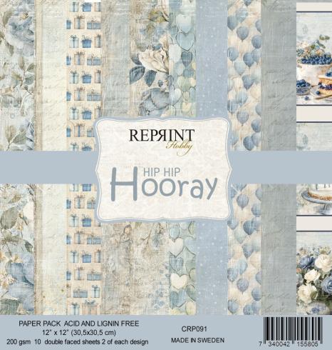 Reprint - Designpapier "Hip Hip Hooray" Paper Pack 12x12 Inch - 10 Bogen