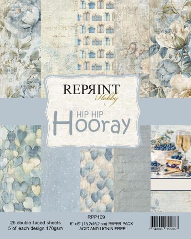 Reprint - Designpapier "Hip Hip Hooray" Paper Pack 6x6 Inch - 25 Bogen