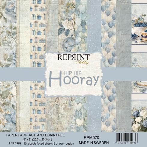 Reprint - Designpapier "Hip Hip Hooray" Paper Pack 8x8 Inch - 15 Bogen