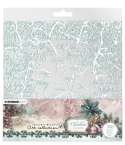 Studio Light - Pergamentpapier "Vintage Mint & White" Vellum 8x8 Inch ( 20,3x20,3 cm ) - 6 Bogen