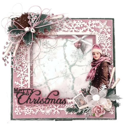 Studio Light - Pergamentpapier "Vintage Mint & White" Vellum 8x8 Inch ( 20,3x20,3 cm ) - 6 Bogen