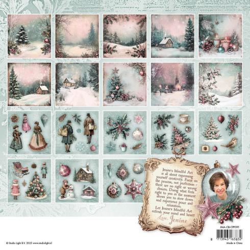 Studio Light - Designpapier "Christmas Blush" Collage Paper Pad 8x8 Inch - 36 Bogen