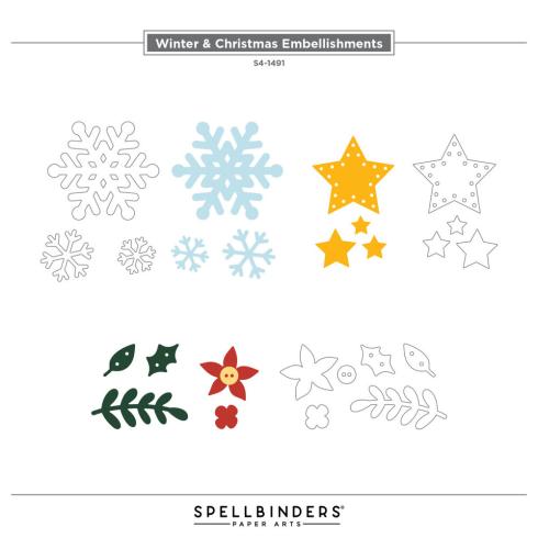 Spellbinders - Stanzschablone "Winter & Christmas Embellishments" Dies