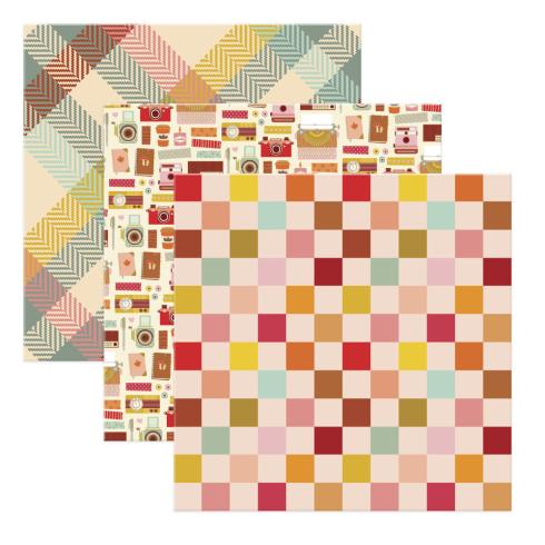Spellbinders - Designpapier "Autumn Archives" Paper Pack 12x12 Inch - 24 Bogen