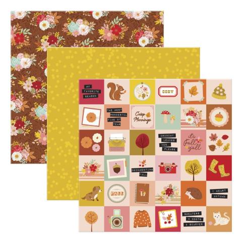 Spellbinders - Designpapier "Autumn Archives" Paper Pack 12x12 Inch - 24 Bogen