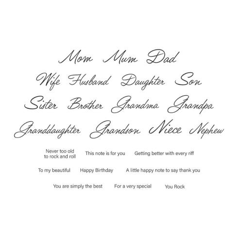 Spellbinders - Stempelset "Family Musical Mix Greetings" Clear Stamps