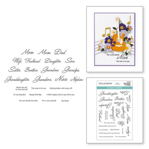Spellbinders - Stempelset "Family Musical Mix Greetings" Clear Stamps