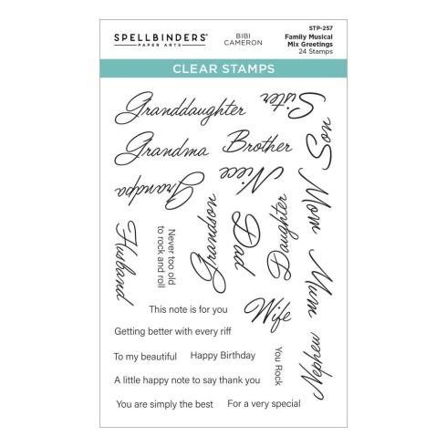 Spellbinders - Stempelset "Family Musical Mix Greetings" Clear Stamps