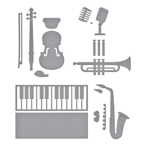 Spellbinders - Stanzschablone "Mini Musical Instruments" Dies