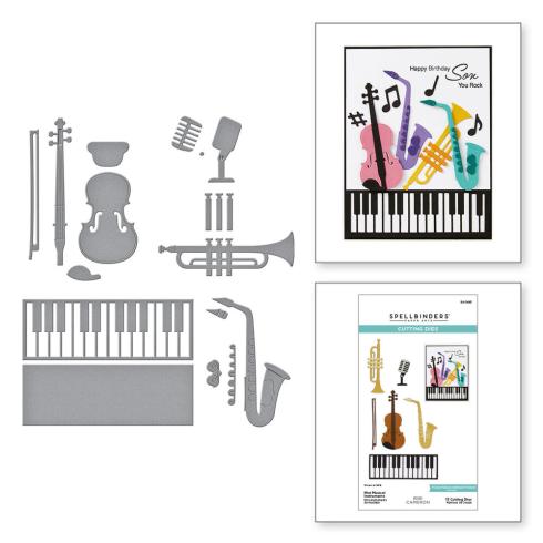 Spellbinders - Stanzschablone "Mini Musical Instruments" Dies