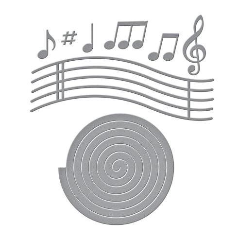 Spellbinders - Stanzschablone "Musical Notes & Stave Pop-Up" Dies
