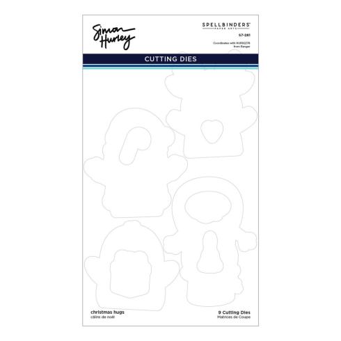 Spellbinders - Stempelset & Stanzschablone "Christmas Hugs" Clear Stamps & Dies by Simon Hurley