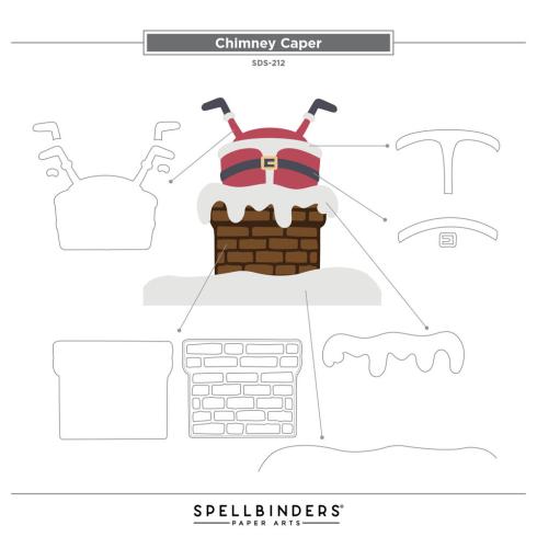 Spellbinders - Stempelset & Stanzschablone "Merry Mischief" Clear Stamps & Dies