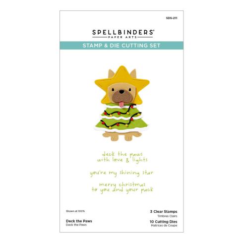 Spellbinders - Stempelset & Stanzschablone "Deck the Paws" Clear Stamps & Dies
