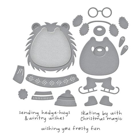 Spellbinders - Stempelset & Stanzschablone "Hedge Hugs" Clear Stamps & Dies