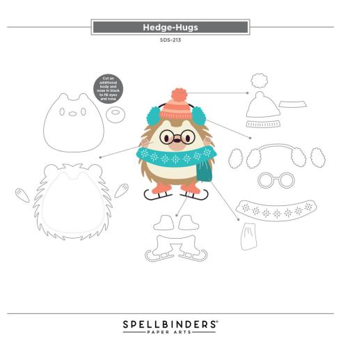 Spellbinders - Stempelset & Stanzschablone "Hedge Hugs" Clear Stamps & Dies