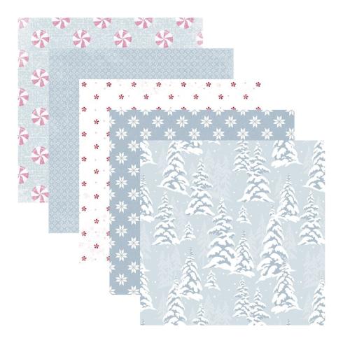 Spellbinders - Designpapier "Peppermint Twist" Paper Pack 12x12 Inch - 20 Bogen