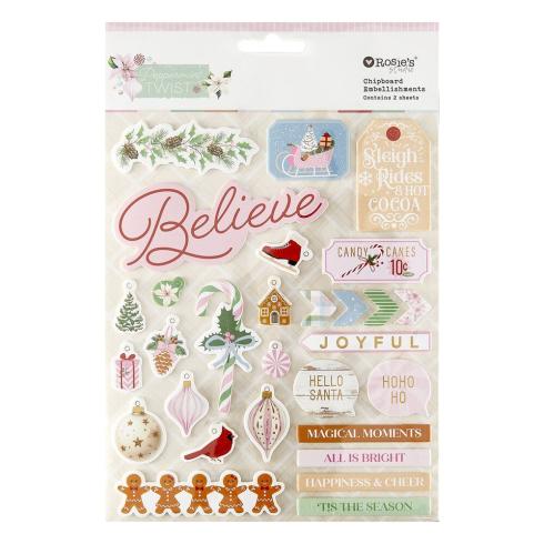 Spellbinders - Aufkleber "Peppermint Twist" Sticker